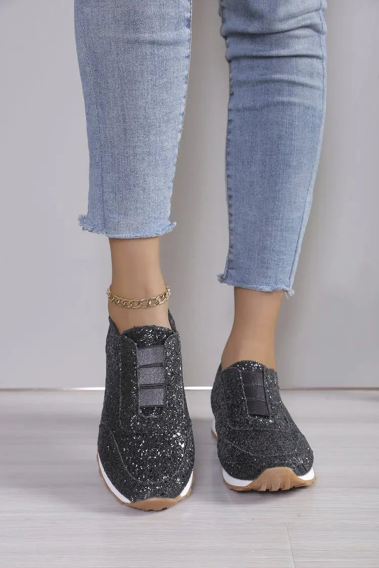 Spring and Autumn Sports Shoes Fashion Casual Golden Comfortable, Lightweight Women's Shoes 2025 Women's