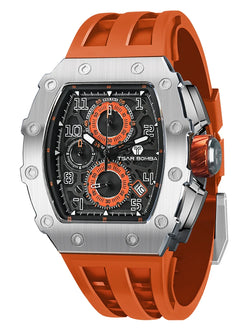 Men’s Luxury Tonneau Waterproof Stainless Steel Rectangular Watch – Fashion Timepiece