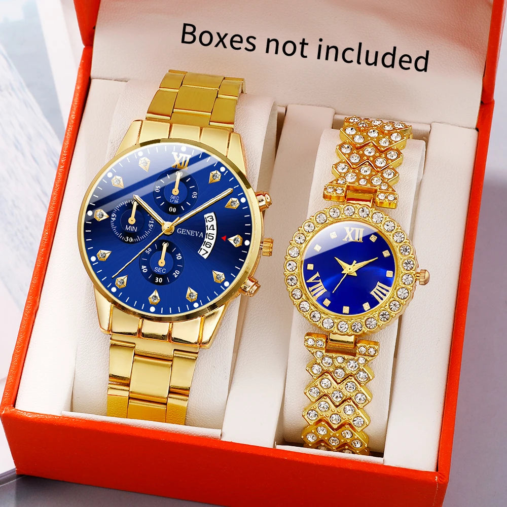 couple Gift Couple alloy quartz watch men and women casual and fashionable watch clocks