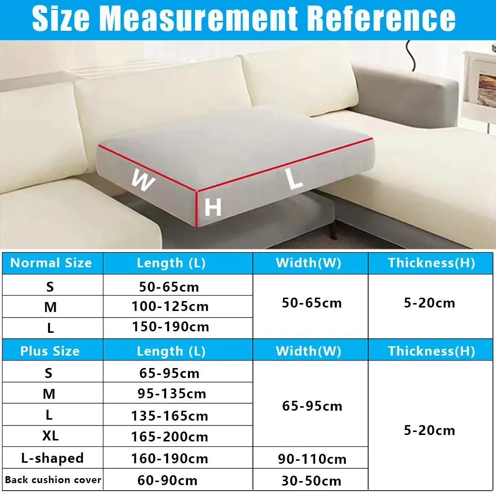 Sofa Seat Cushion Cover for Living Room - L-Shape Furniture Protector