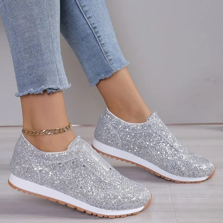 Spring and Autumn Sports Shoes Fashion Casual Golden Comfortable, Lightweight Women's Shoes 2025 Women's