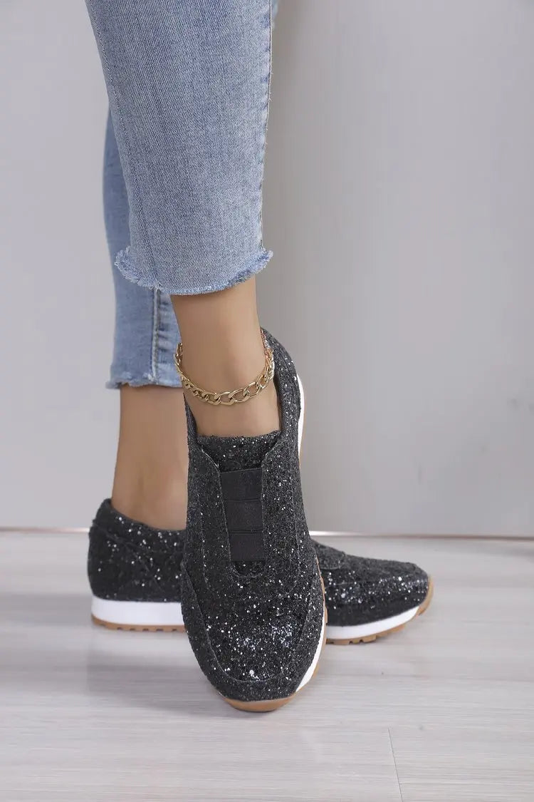 Spring and Autumn Sports Shoes Fashion Casual Golden Comfortable, Lightweight Women's Shoes 2025 Women's