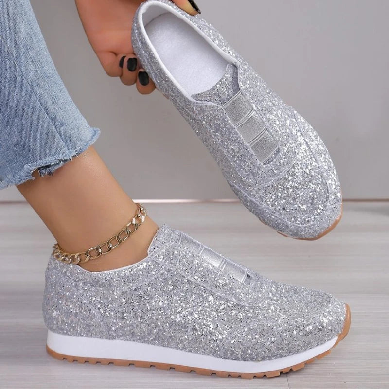 Spring and Autumn Sports Shoes Fashion Casual Golden Comfortable, Lightweight Women's Shoes 2025 Women's