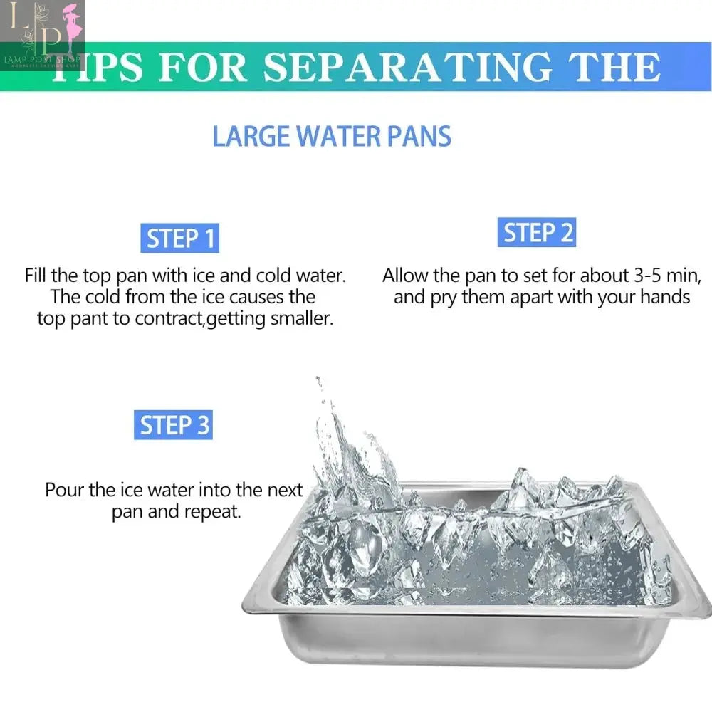 PRIJESSE Chafing Dish Buffet Set (4 Pack) 8QT Buffet Servers & Warmers Lamp Post