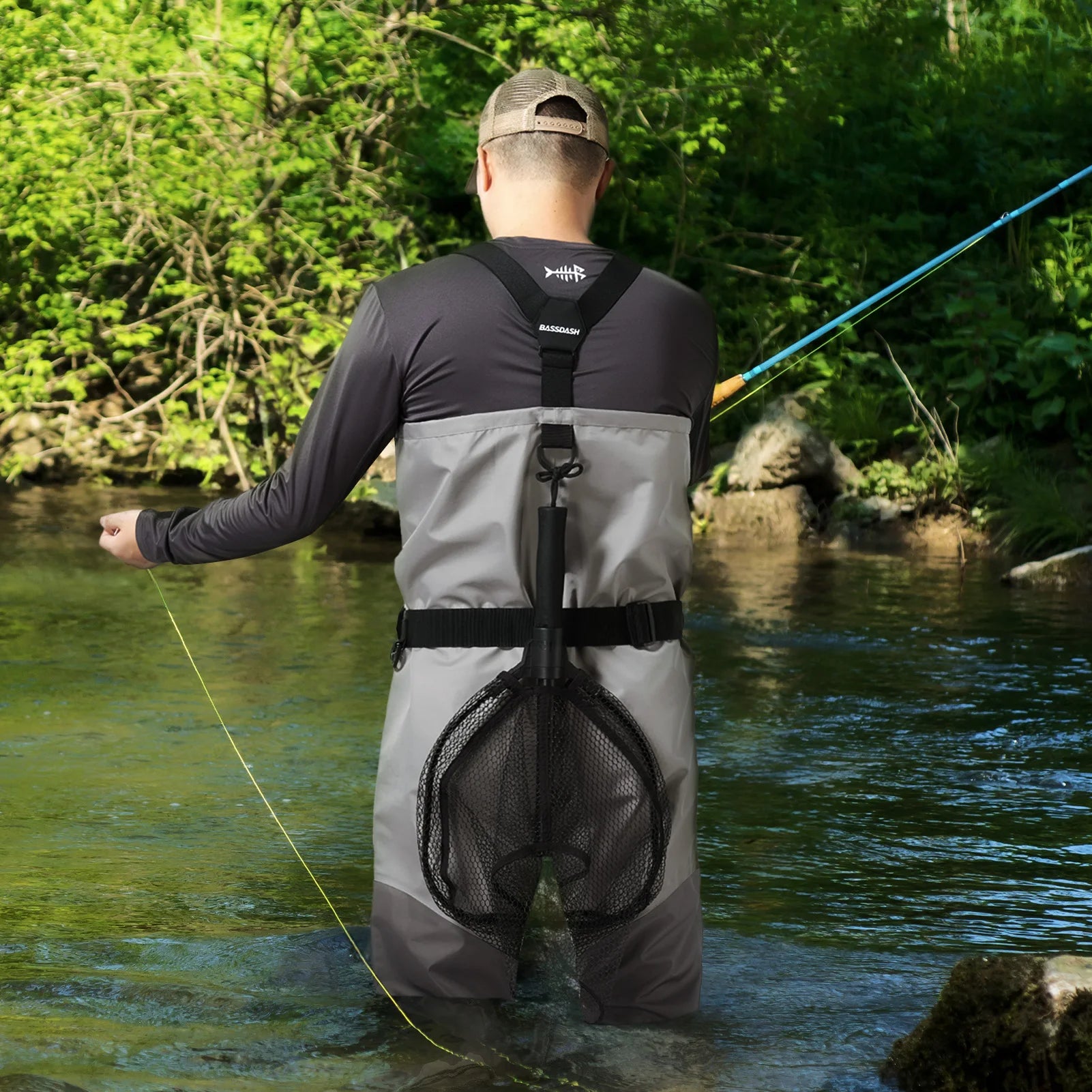 Fishing Wader Lightweight Stocking Foot Men’s Breathable Waders Waterproof Fly Fishing Chest