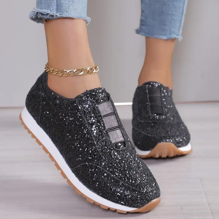 Spring and Autumn Sports Shoes Fashion Casual Golden Comfortable, Lightweight Women's Shoes 2025 Women's
