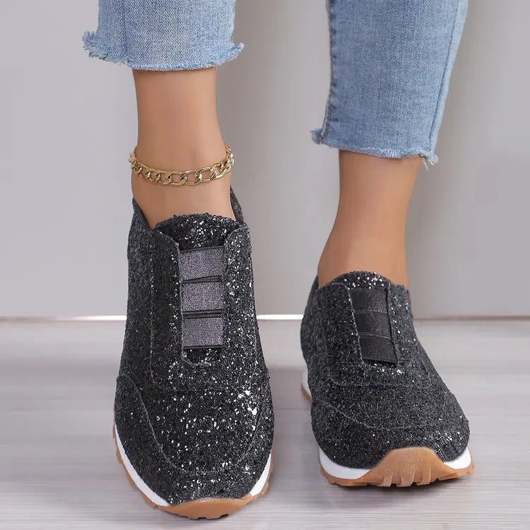 Spring and Autumn Sports Shoes Fashion Casual Golden Comfortable, Lightweight Women's Shoes 2025 Women's