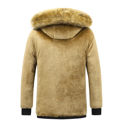 Men winter coat with hood