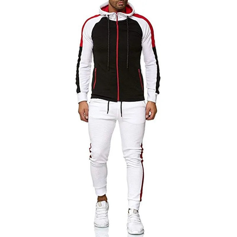 Men Hoodie Jacket + Pants Tracksuit