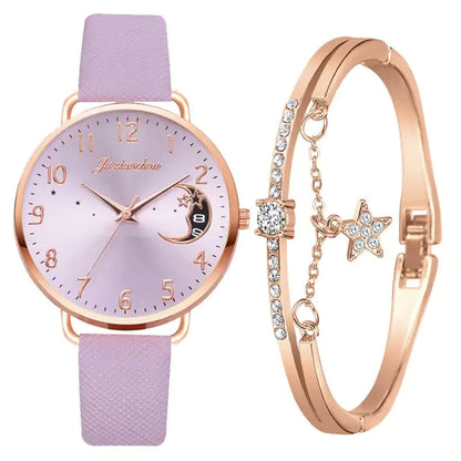 Women Bracelet & Watch Set: 2 Set