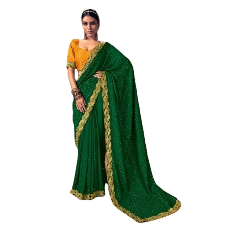 Lamp Post women's saree with intricate design, bust 96cm, traditional Indian attire for elegant occasions.