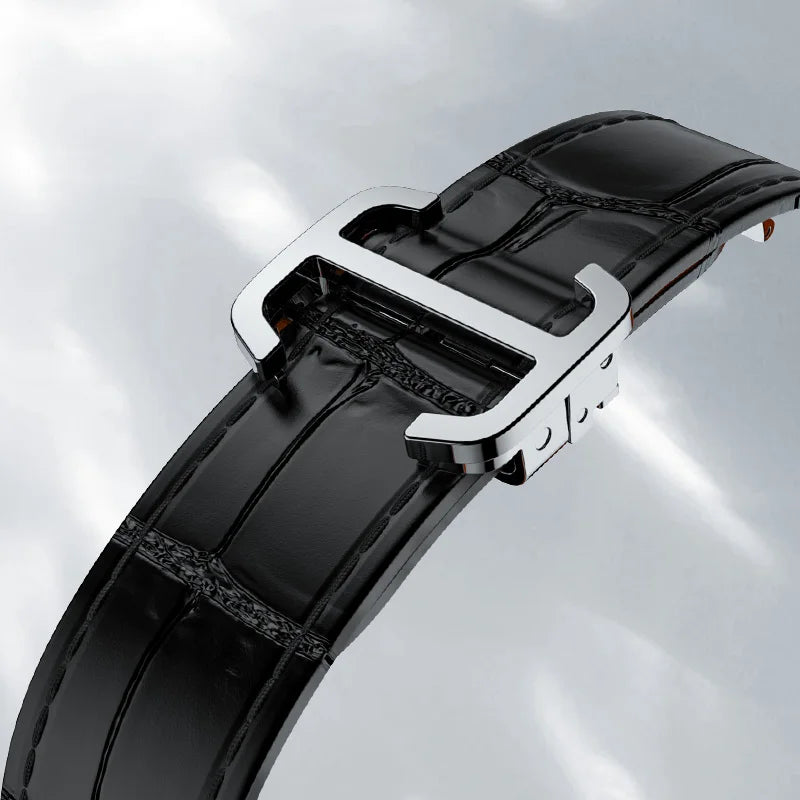 Lamp Post Original Codex men's square automatic mechanical watch with a sleek formal design, perfect for business or birthday gift.