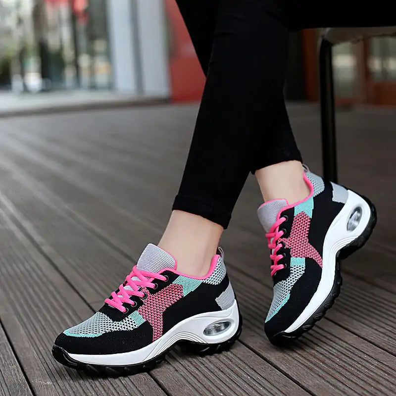 Pink Lamp Post women's sports sneakers, casual athletic shoes for women, lightweight and comfortable for active wear