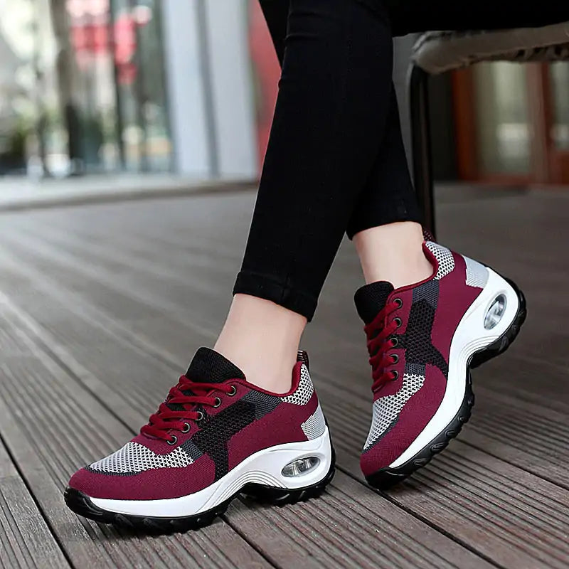 Pink Lamp Post women's sneakers, sporty athletic shoes with comfortable design, ideal for active women and casual wear.