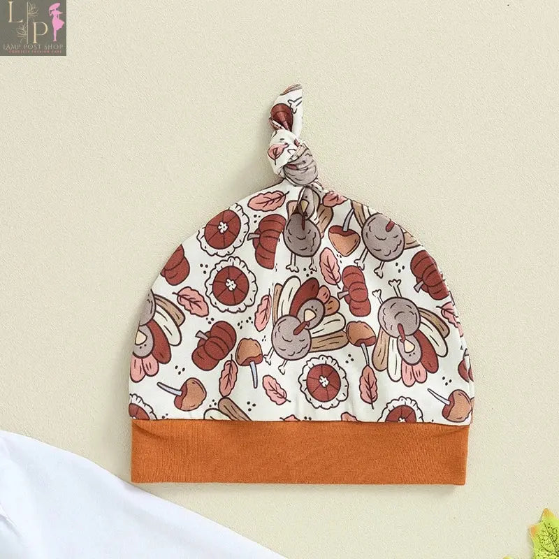 Lamp Post 0-12M baby boys Thanksgiving dress set showing a cute baby boy in festive fall-themed clothing.