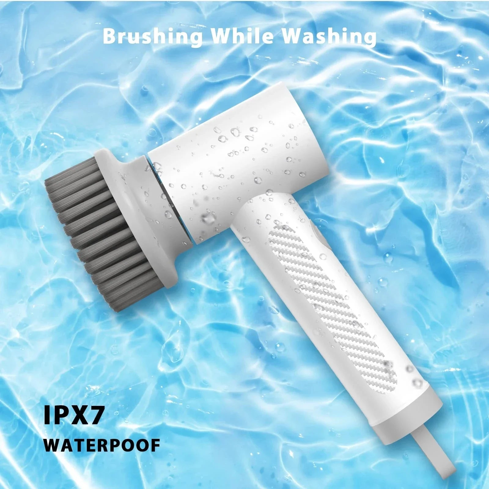 Lamp Post bathroom cleaning brush for kitchen dishes, bathtub, and tile scrubbing, with a black handle for effective cleaning.