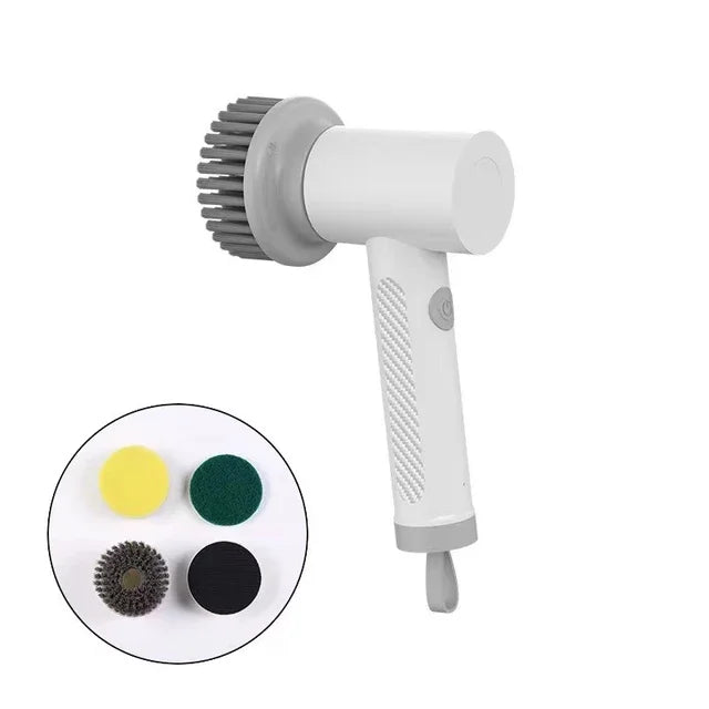 Lamp Post bathroom cleaning brush for dishwashing, bathtub, and tile scrubbing, with black handle and durable bristles.