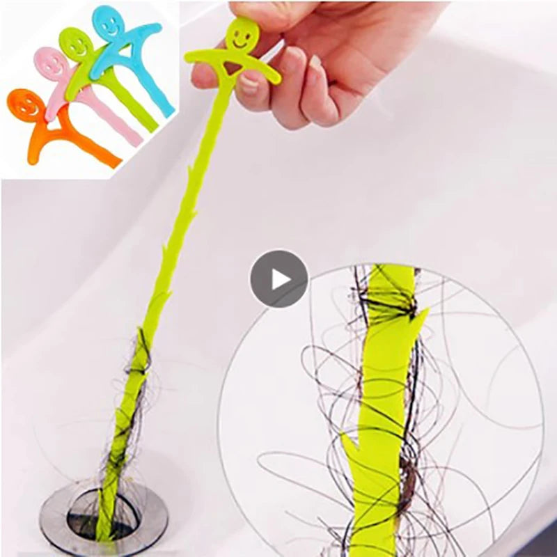 Plastic hair catcher for bathroom toilets by Lamp Post, designed to prevent sewer clogs and keep drains clear.