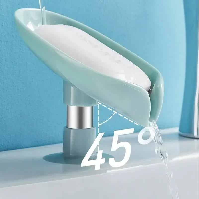 Grey Lamp Post 1-piece drain soap holder for kitchen and bathroom, durable bathroom tool for soap storage.