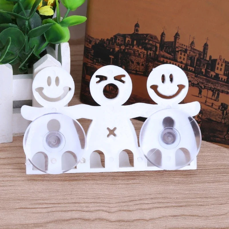 Wall-mounted Lamp Post toothbrush holder with five suction cups for bathroom organization and easy access.