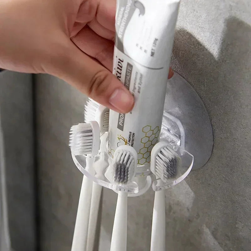 Lamp Post kids toothbrush holder, transparent bathroom storage rack for toothbrushes, bathroom gadgets and tools.