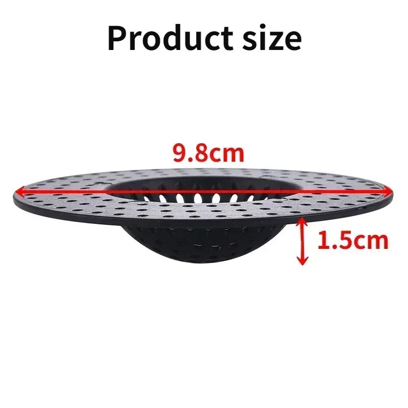 Lamp Post bathroom hair filter sink and shower drain stopper, transparent bathroom tool for preventing hair clogs in bathtub and shower drains.