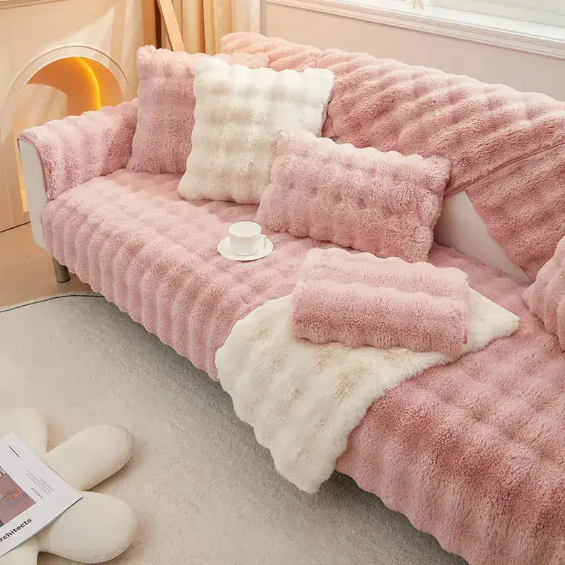 Beige Lamp Post non-slip sofa covers in 70x70cm, designed to protect and secure your sofa upholstery.
