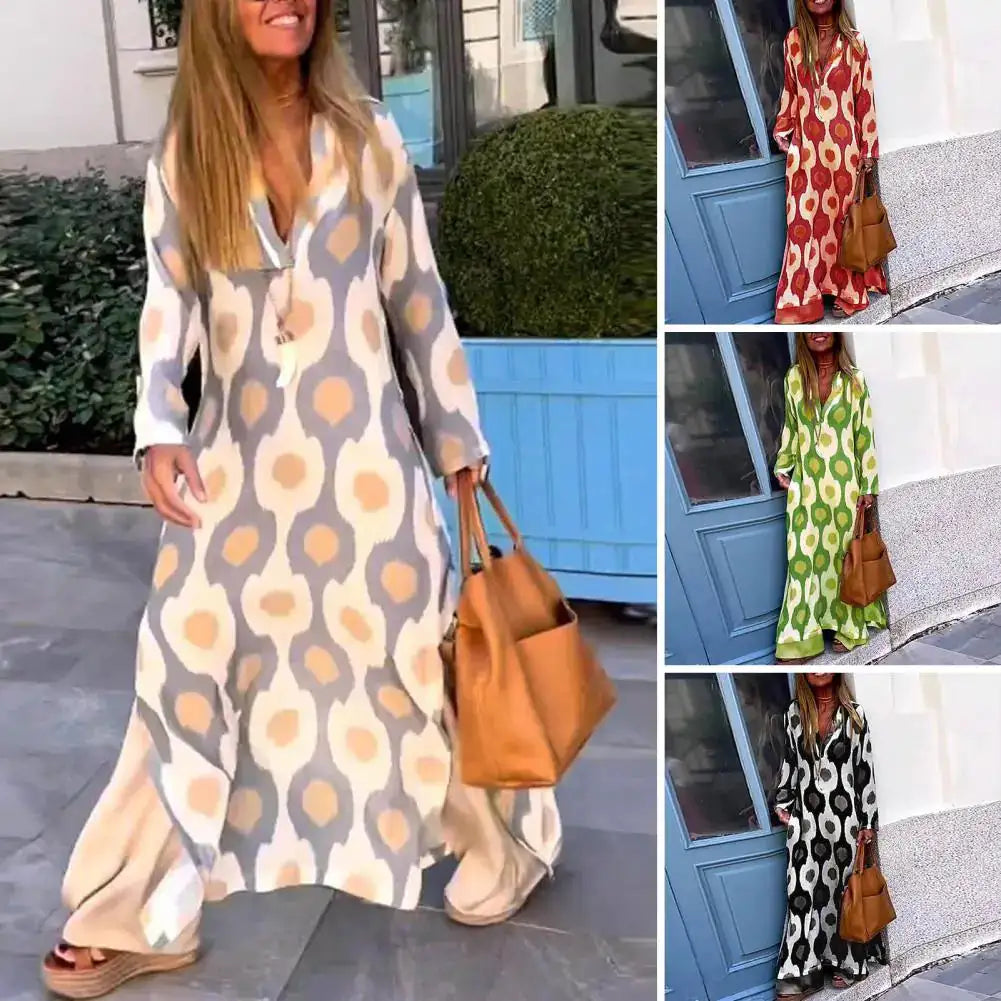 Beige women's maxi dress by Lamp Post featuring a flowing silhouette and elegant design, perfect for casual or formal occasions.