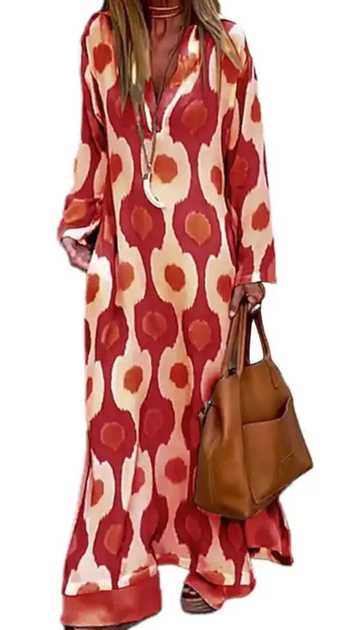 Beige women's maxi dress by Lamp Post featuring a flowing, elegant design perfect for casual or formal occasions.