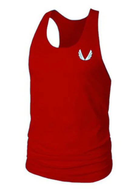 Black men's tank top from Lamp Post, bodybuilder clothing, sleeveless design perfect for gym and workout sessions.