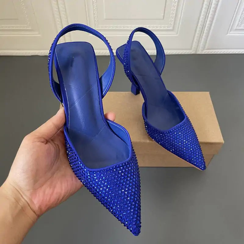 Black women's fashion shoes by Lamp Post, stylish slip-on footwear with a sleek design and comfortable fit.