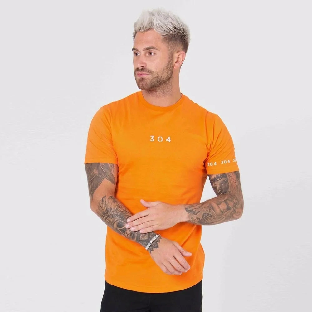 Men's black fitness tee shirt by Lamp Post, medium size, casual athletic clothing for workouts and activewear.
