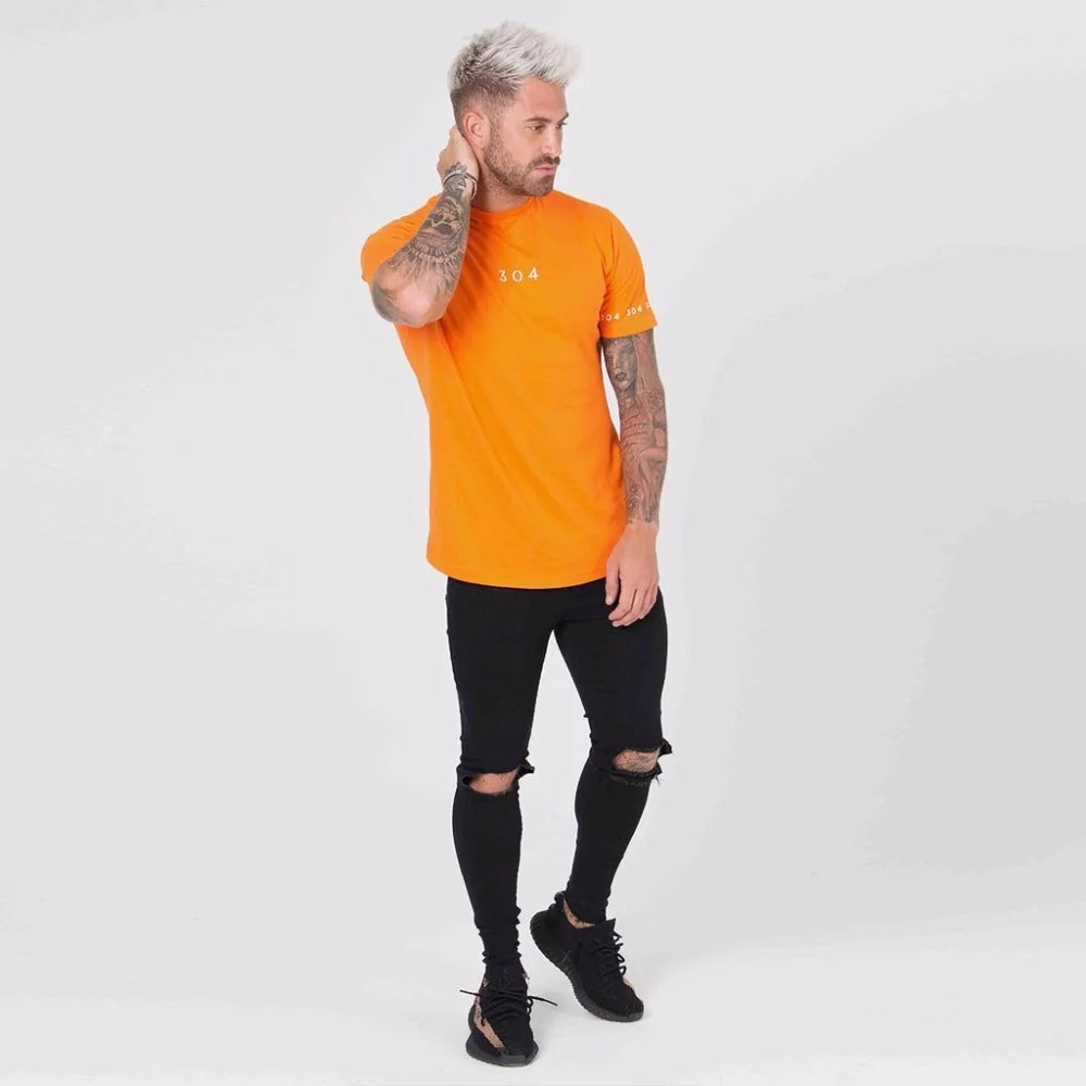 Men's black fitness t-shirt by Lamp Post, casual athletic clothing tee, lightweight and comfortable for workout or everyday wear.