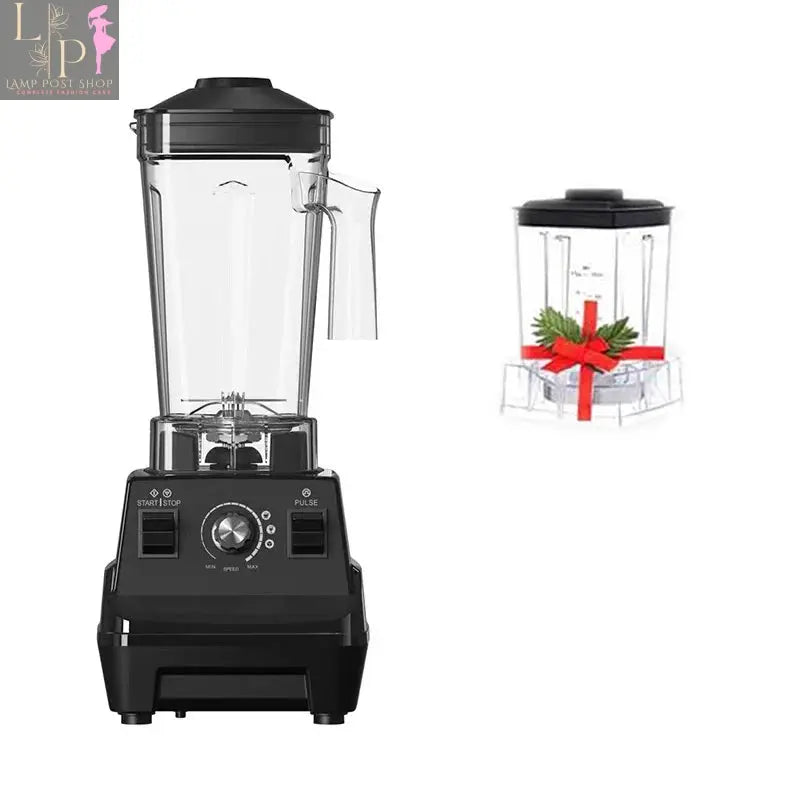 Lamp Post BioloMix 1800W high-power smoothie blender with BPA-free dual jars, black color, EU plug, for fresh blended drinks.