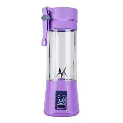 Purple Lamp Post portable USB blender with four blades, compact design for on-the-go blending and smoothies.