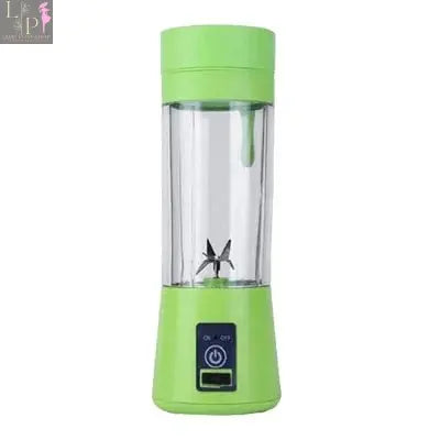 Purple Lamp Post portable USB blender with four blades, compact design for easy blending on the go.