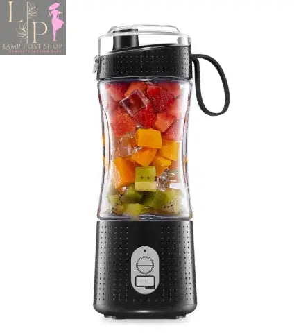 White Lamp Post portable blender with compact design and blending jar, ideal for smoothies and on-the-go beverage preparation.