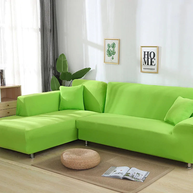 Camel-colored Lamp Post Tight Wrap Elastic Sofa Cover on a 1-seat sofa, fits 90-140cm, protects and updates your living space.