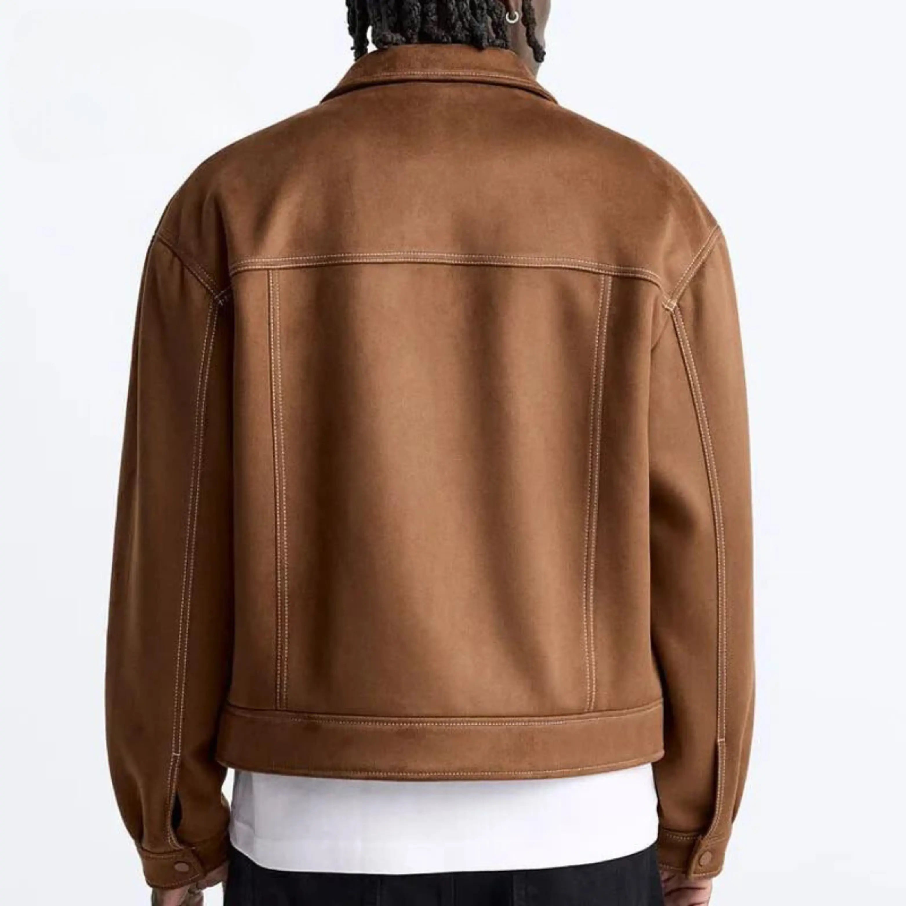 Camel men's Turndown Jacket by Lamp Post featuring a stylish collar and tailored fit, perfect for casual or outdoor wear.