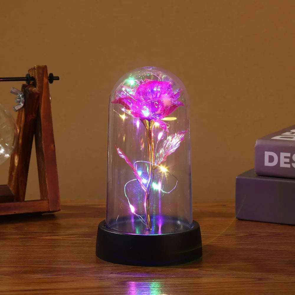 Red fairy lights in a glass dome, perfect for Valentine's Day, wedding, or party decor from Lamp Post.