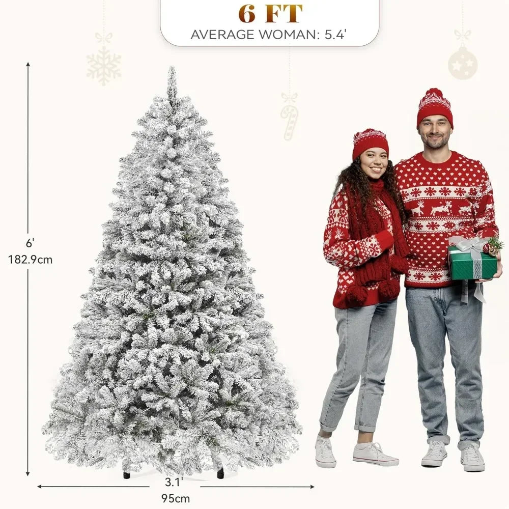 Lamp Post 7.5 ft Christmas tree with 8 light modes, 800 branches, perfect for holiday party decoration and Christmas pine display.