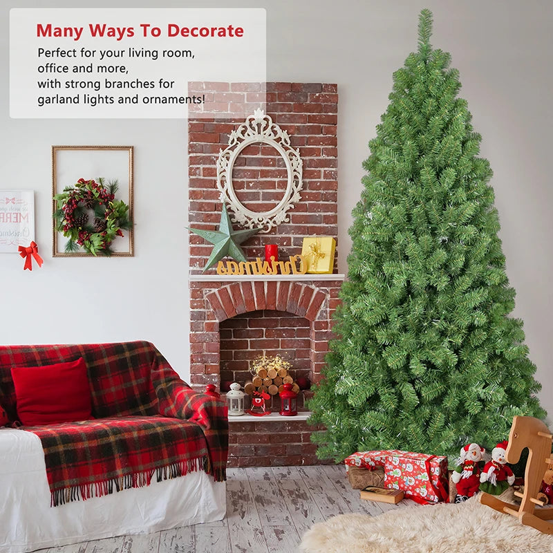 Green 6ft Steel Wire Memory Christmas Tree decoration with flexible branches, ideal for holiday parties, by Lamp Post.