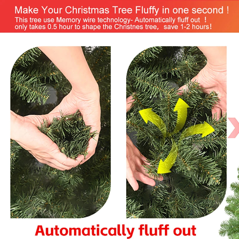 Green 6ft steel wire memory Christmas tree from Lamp Post, with flexible branches for holiday decorations and festive displays.
