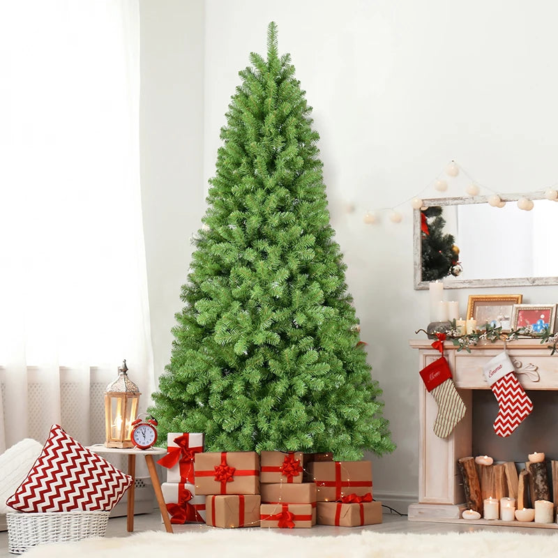 Green 6ft steel wire memory Christmas tree decoration from Lamp Post with flexible branches, ideal for holiday parties.