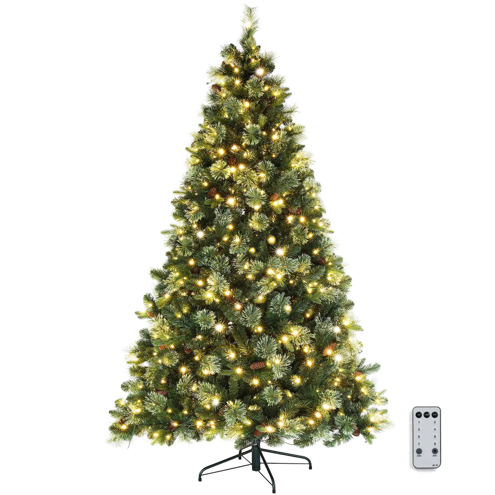 Green Lamp Post artificial Christmas tree with built-in lights, 6 feet tall, perfect for holiday decorating.