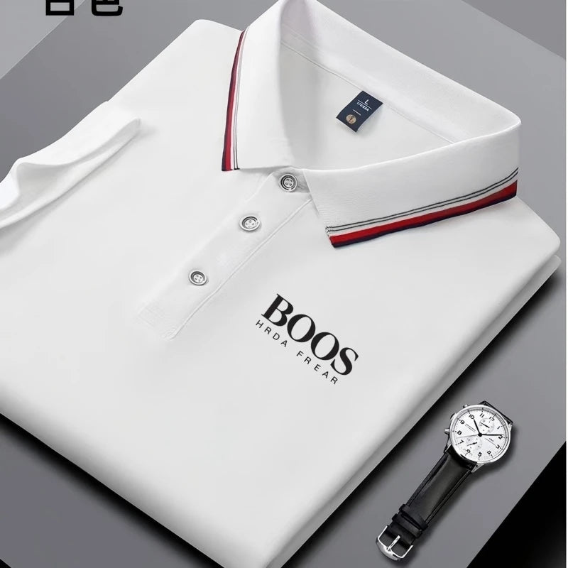 Men's short-sleeve polo shirt by Lamp Post, stylish casual golf top in lightweight fabric, perfect for summer wear.