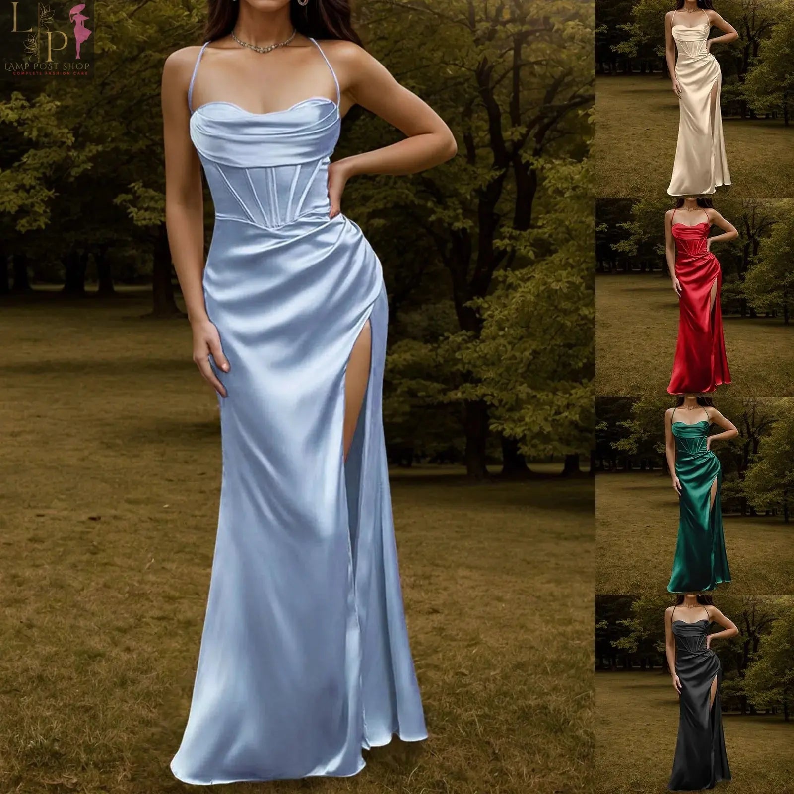 Beige feminine evening dress by Lamp Post featuring a fishbone design, push-up style, and a long, elegant bodycon fit for parties.