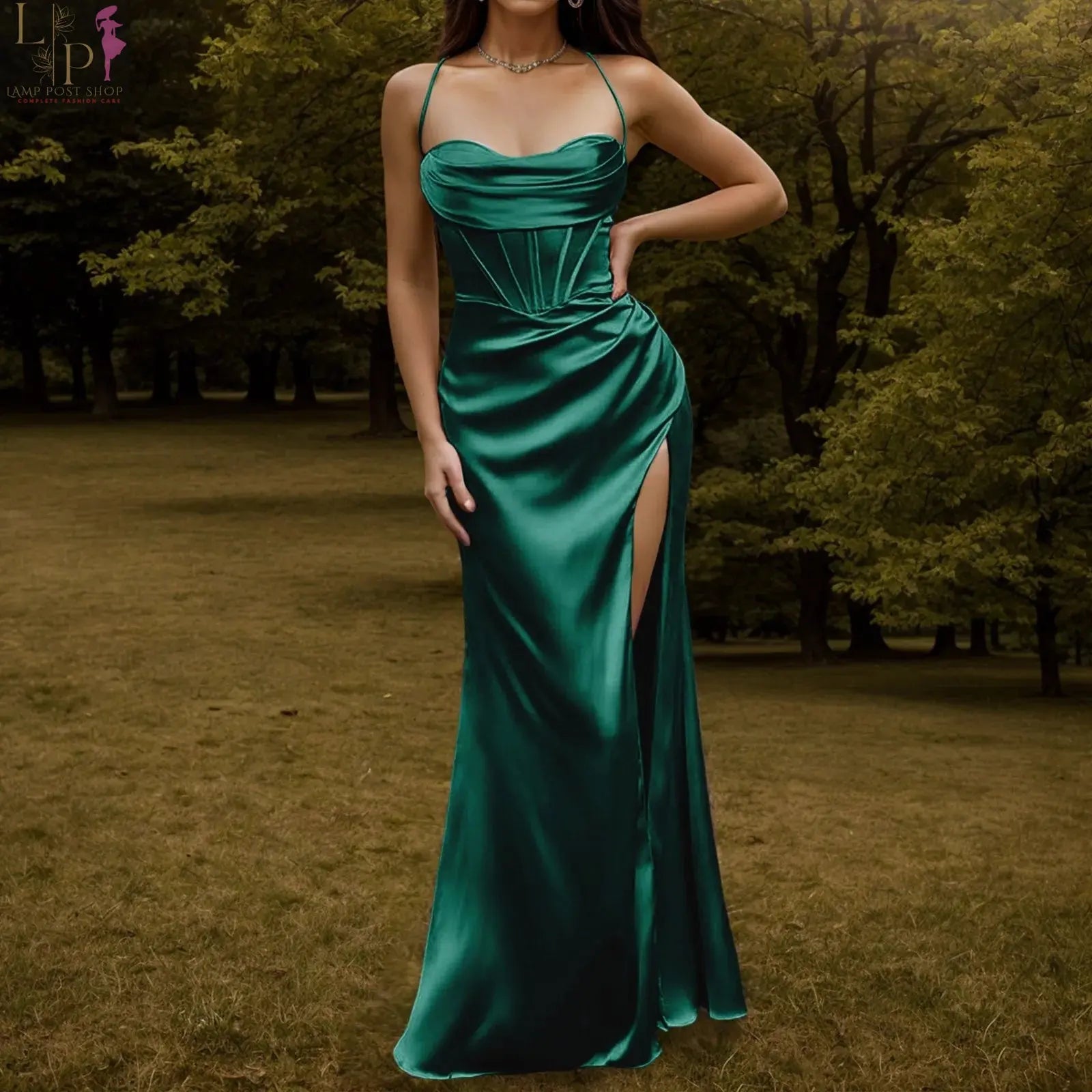 Beige women's evening dress by Lamp Post featuring a fishbone pattern, push-up design, bodycon fit, and long elegant style for parties.