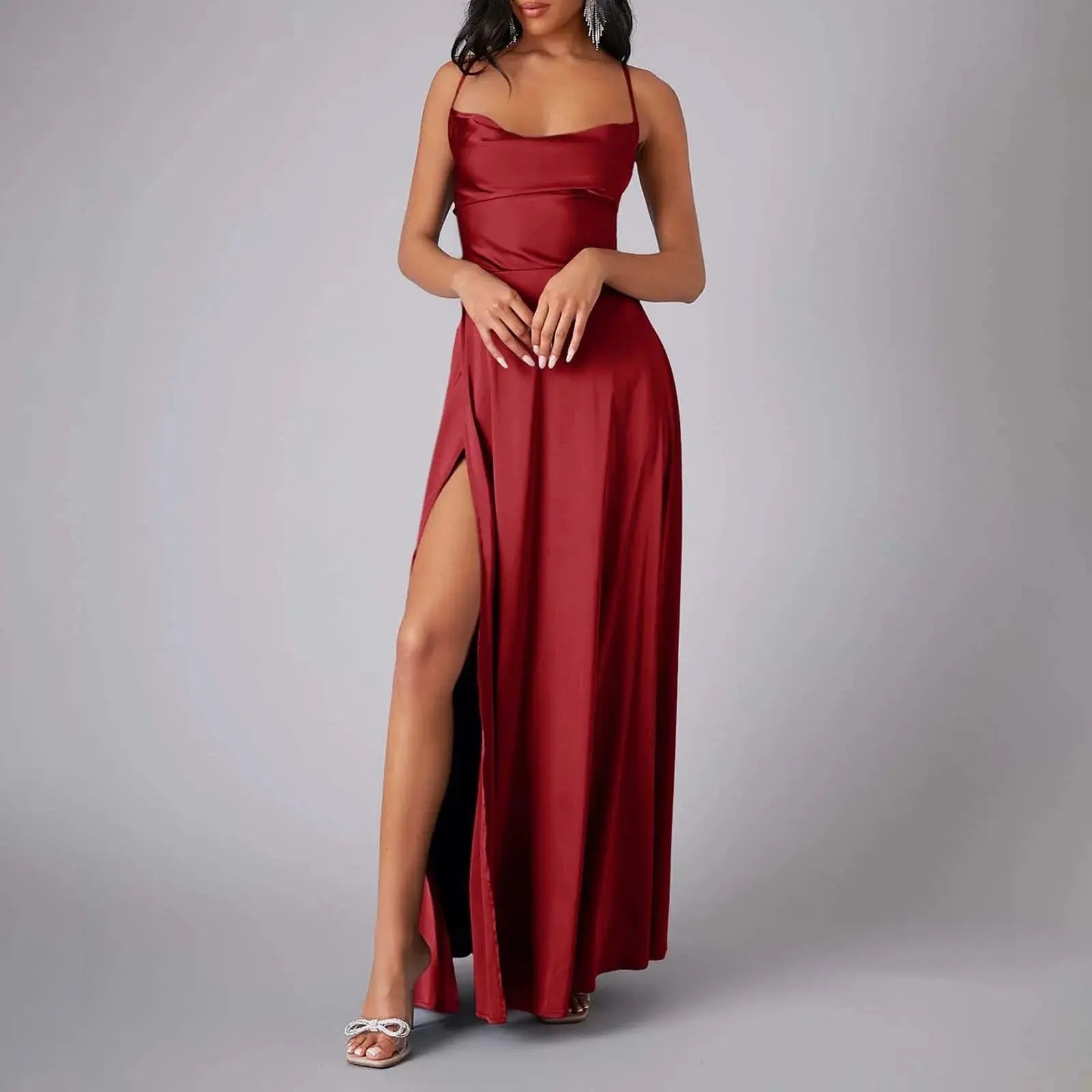 Women’s white summer sleeveless pleated tank dress by Lamp Post with backless design and lace-up detail, ideal for warm weather.
