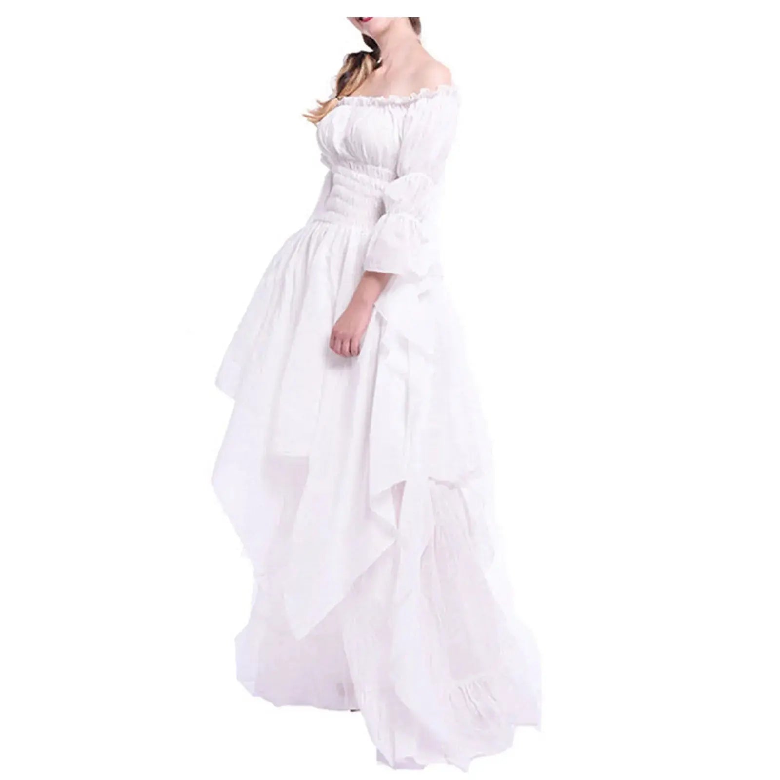 Black Gothic Victorian dress with ruffles, medieval Renaissance style, elegant costume for women, plus size 5XL, Lamp Post brand.